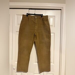 American Eagle Women's Tan Corduroy Mom Straight Leg Jeans Size 18